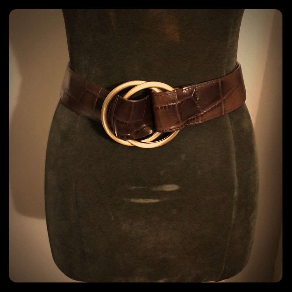 Brown leather belt- Ann Taylor
